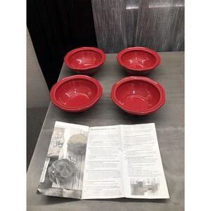 Princess House 4 Pavillion Berry Soup Bowls 6618 New